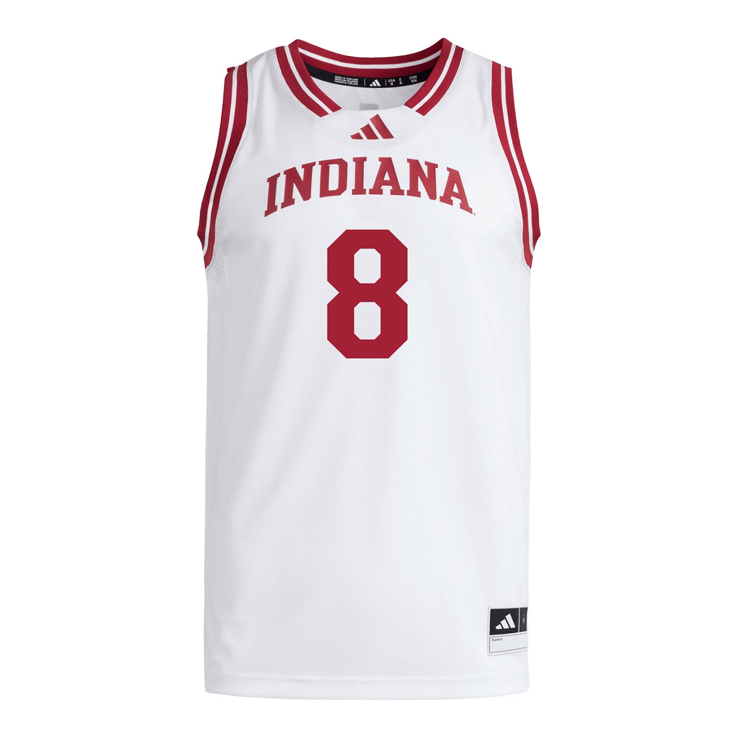 Indiana Hoosiers Adidas #8 Edessa Noyan Student Athlete White Basketball Jersey