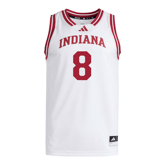 Indiana Hoosiers Adidas #8 Edessa Noyan Student Athlete White Basketball Jersey