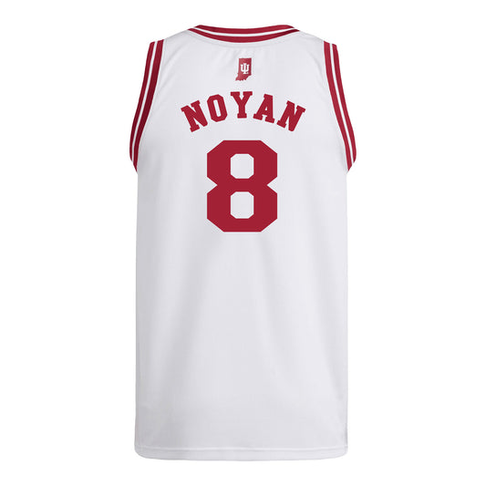 Indiana Hoosiers Adidas #8 Edessa Noyan Student Athlete White Basketball Jersey