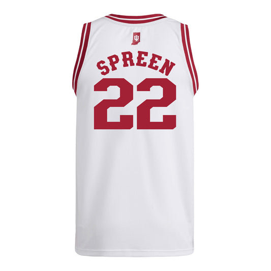 Indiana Hoosiers Adidas #22 Chloe Spreen Student Athlete White Basketball Jersey