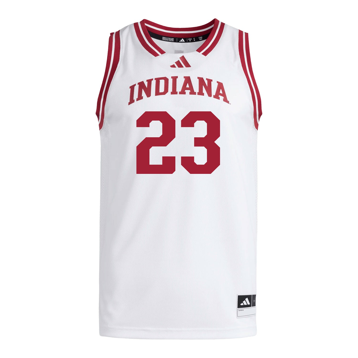Indiana Hoosiers Adidas #23 Zania Socka-Nguemen Student Athlete White Basketball Jersey