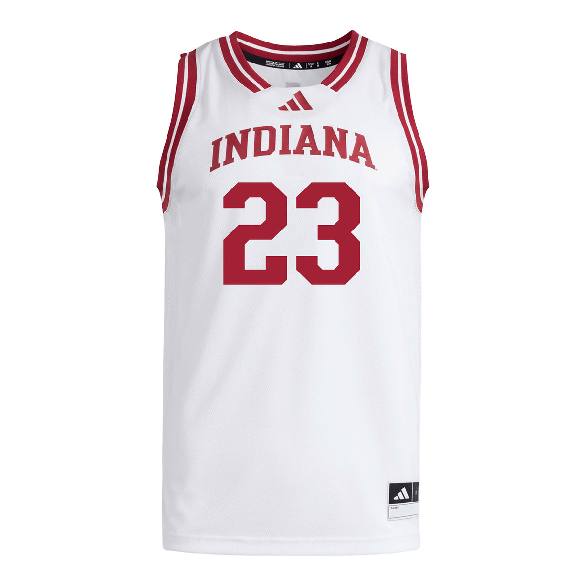 Indiana Hoosiers Adidas #23 Zania Socka-Nguemen Student Athlete White Basketball Jersey