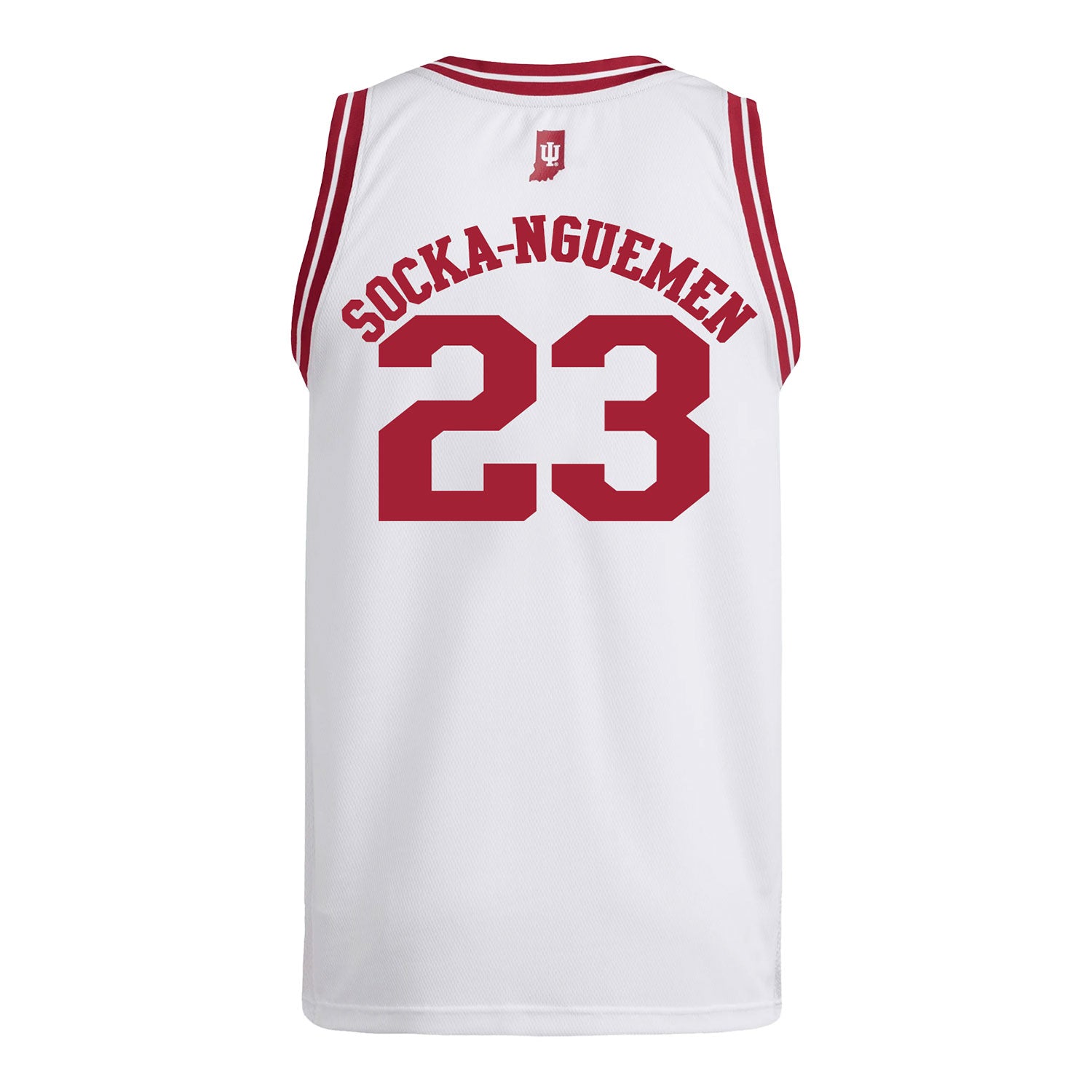 Indiana Hoosiers Adidas #23 Zania Socka-Nguemen Student Athlete White Basketball Jersey