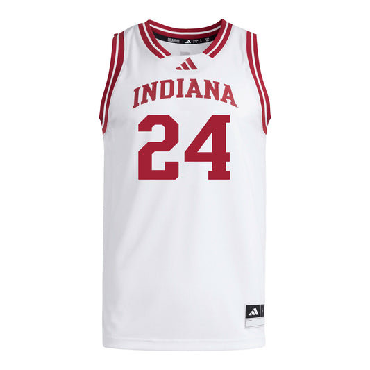 Indiana Hoosiers Adidas #24 Sydney Fenn Student Athlete White Basketball Jersey