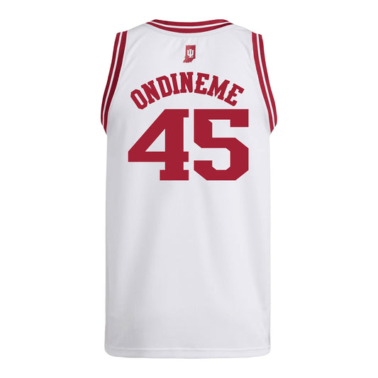 Indiana Hoosiers Adidas #45 Jade Ondineme Student Athlete White Basketball Jersey
