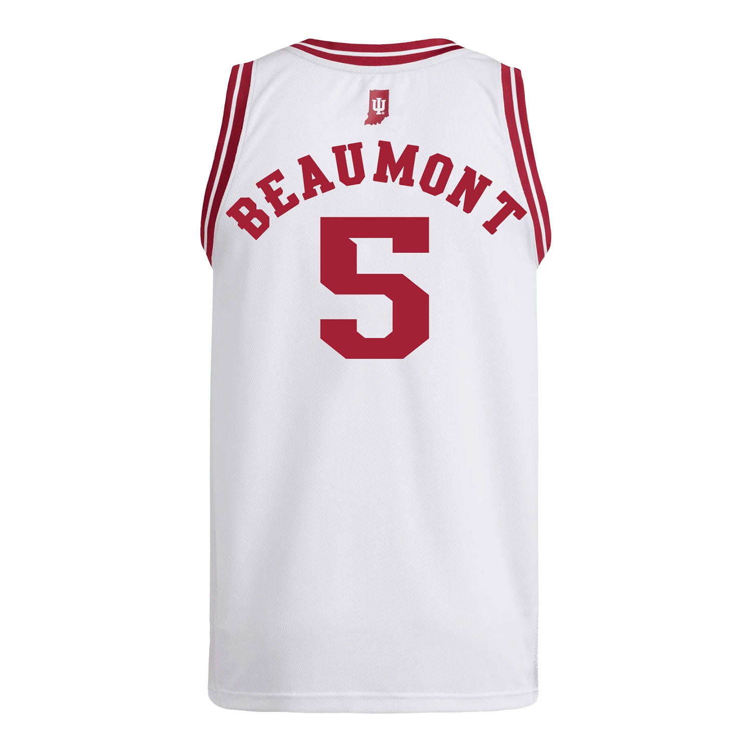 Indiana Hoosiers Adidas #5 Lenee Beaumont Student Athlete White Basketball Jersey