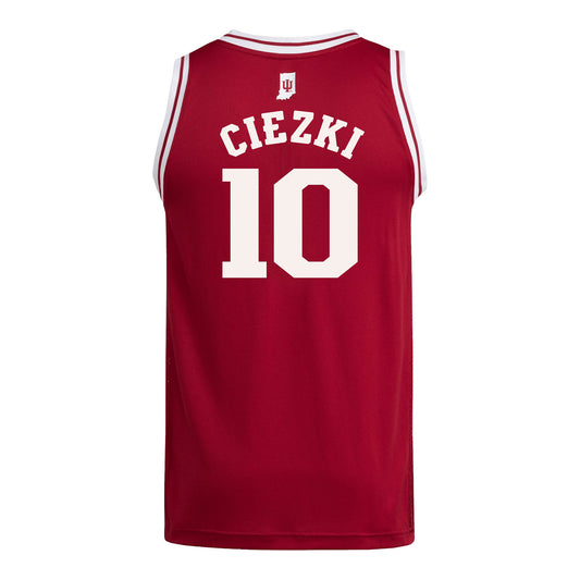Indiana Hoosiers Adidas #10 Shay Ciezki Student Athlete Crimson Basketball Jersey