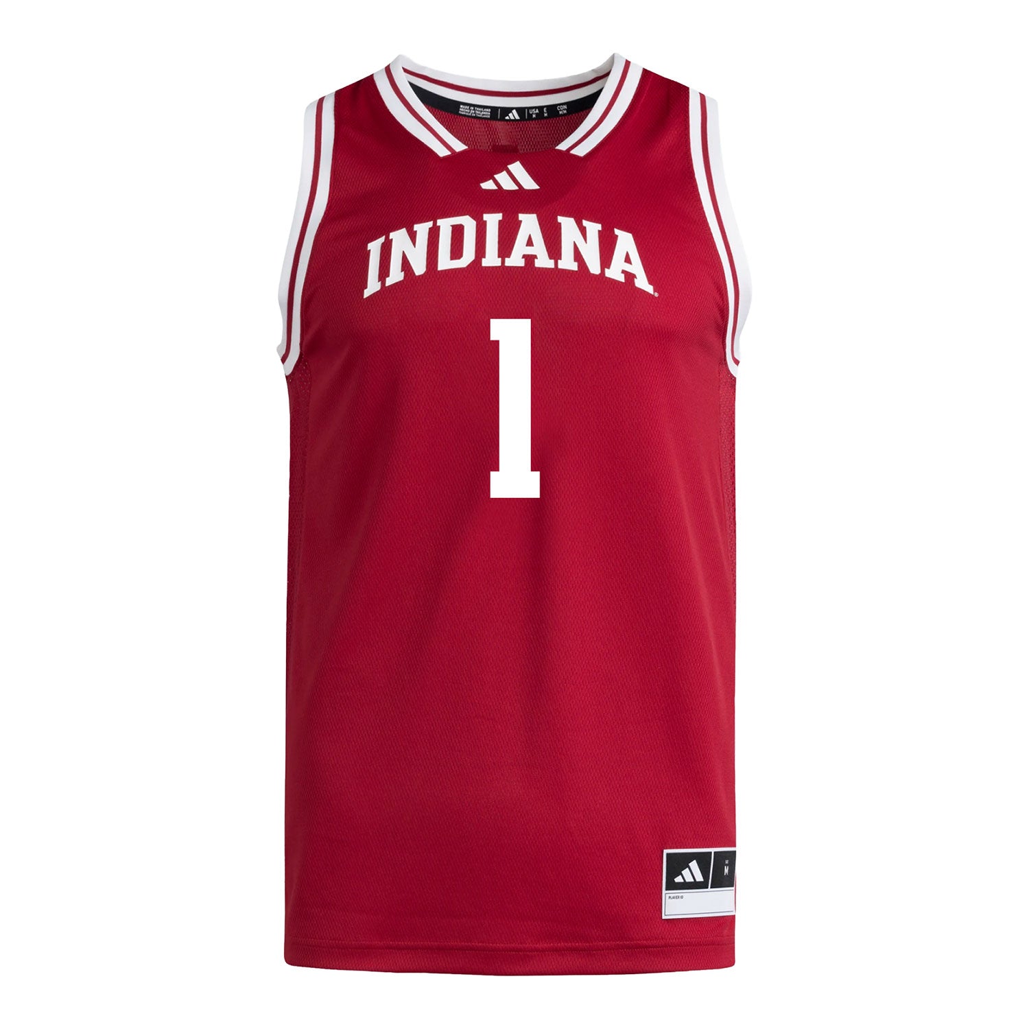 Indiana Hoosiers Adidas #1 Reed Bailey Student Athlete Crimson Basketball Jersey