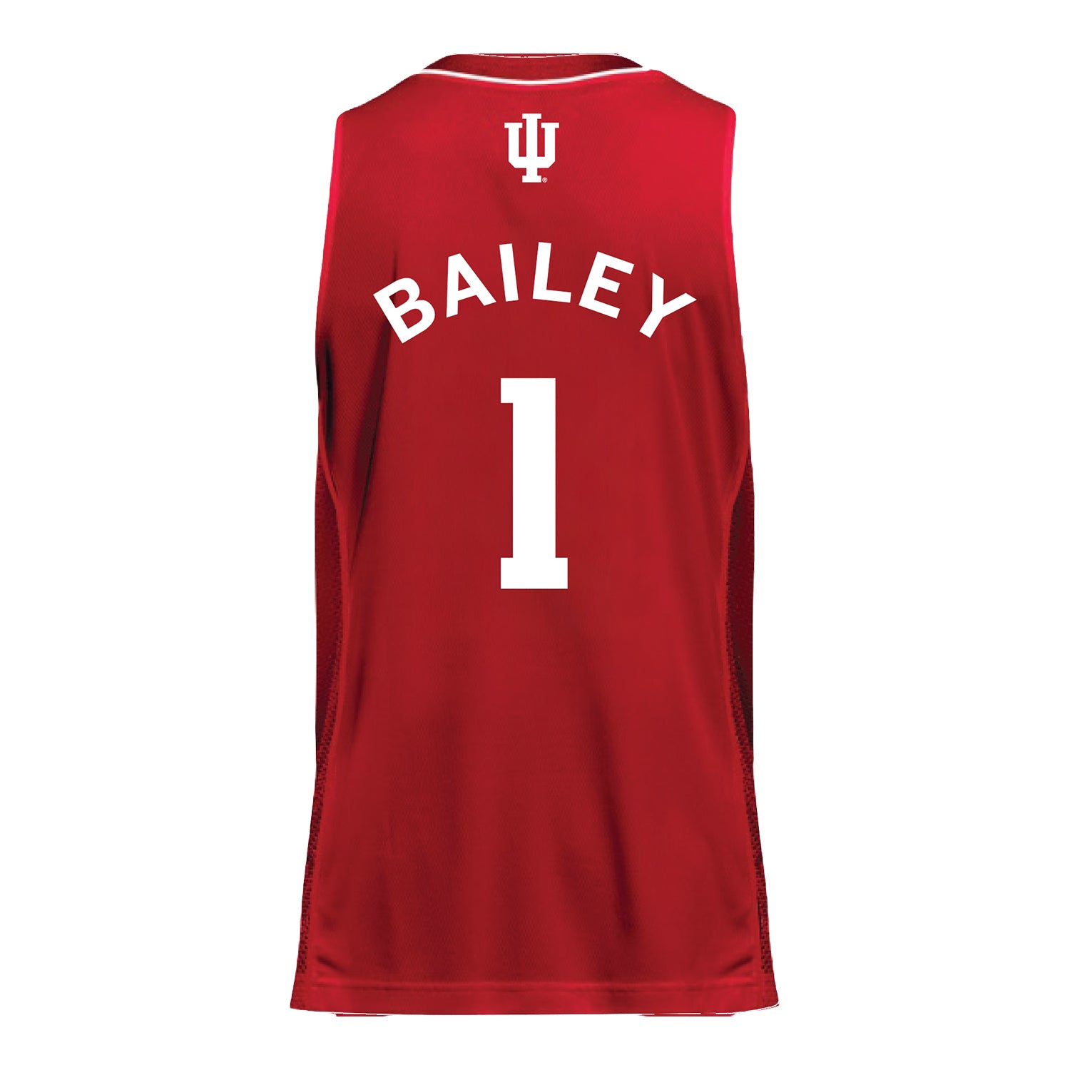 Indiana Hoosiers Adidas #1 Reed Bailey Student Athlete Crimson Basketball Jersey - Back View