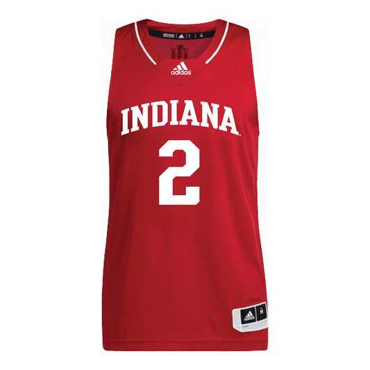Indiana Hoosiers Adidas #2 Jason Drake Student Athlete Crimson Basketball Jersey - Front view
