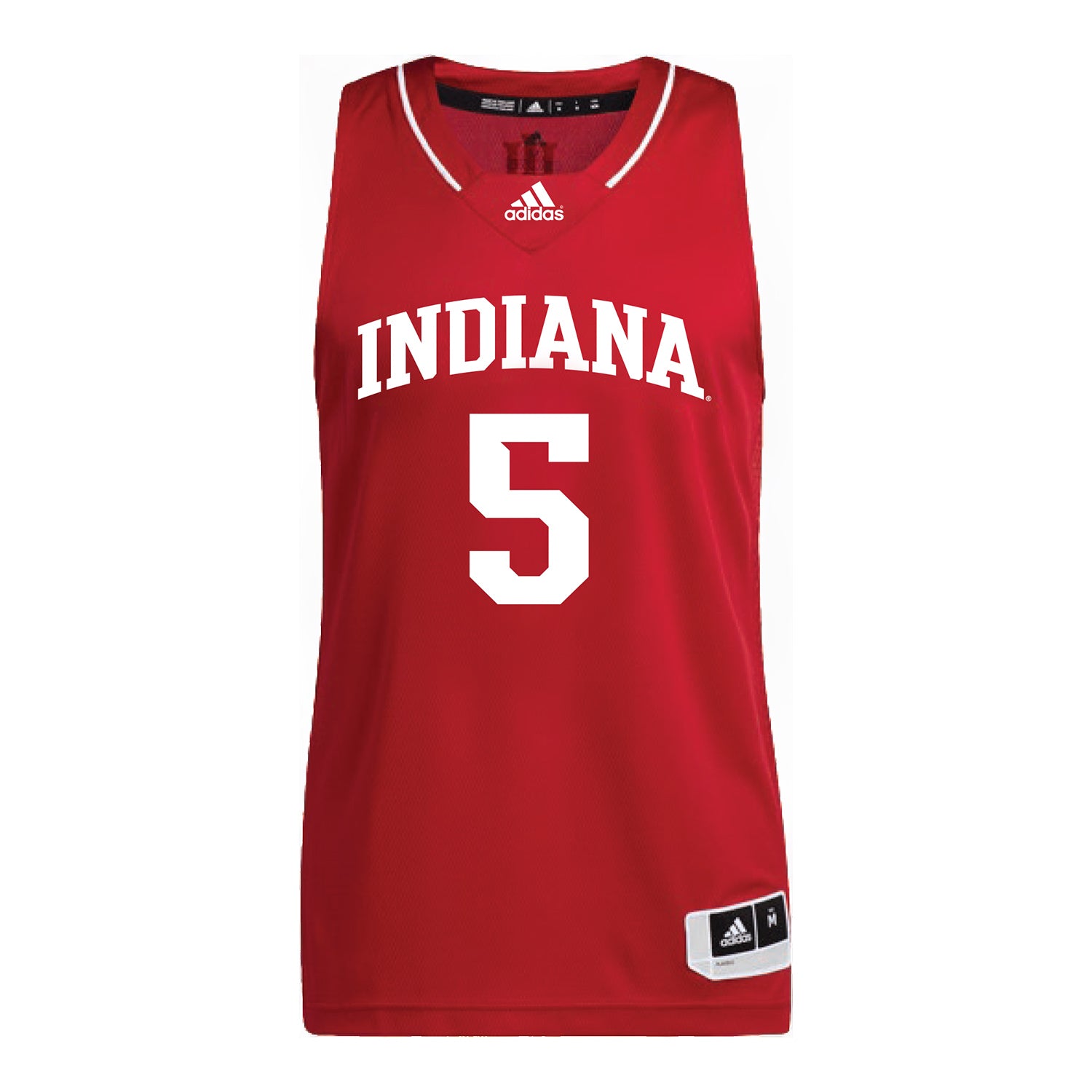 Indiana Hoosiers Adidas #5 Conor Enright Student Athlete Crimson Basketball Jersey - Front View