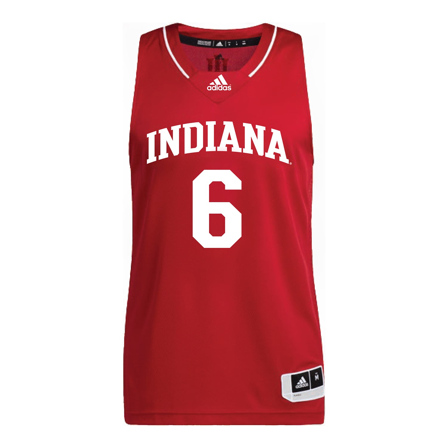 Indiana Hoosiers Adidas #6 Tayton Conerway Student Athlete Crimson Basketball Jersey - Front View