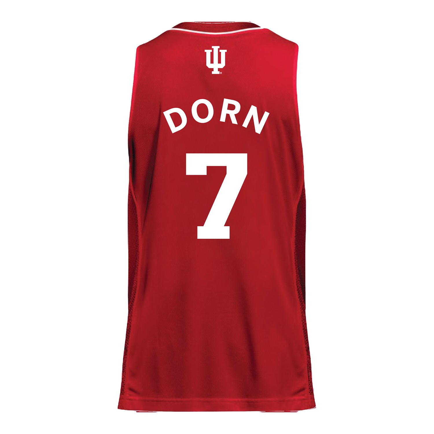 Indiana Hoosiers Adidas #7 Nicholas Dorn Student Athlete Crimson Basketball Jersey - Back view