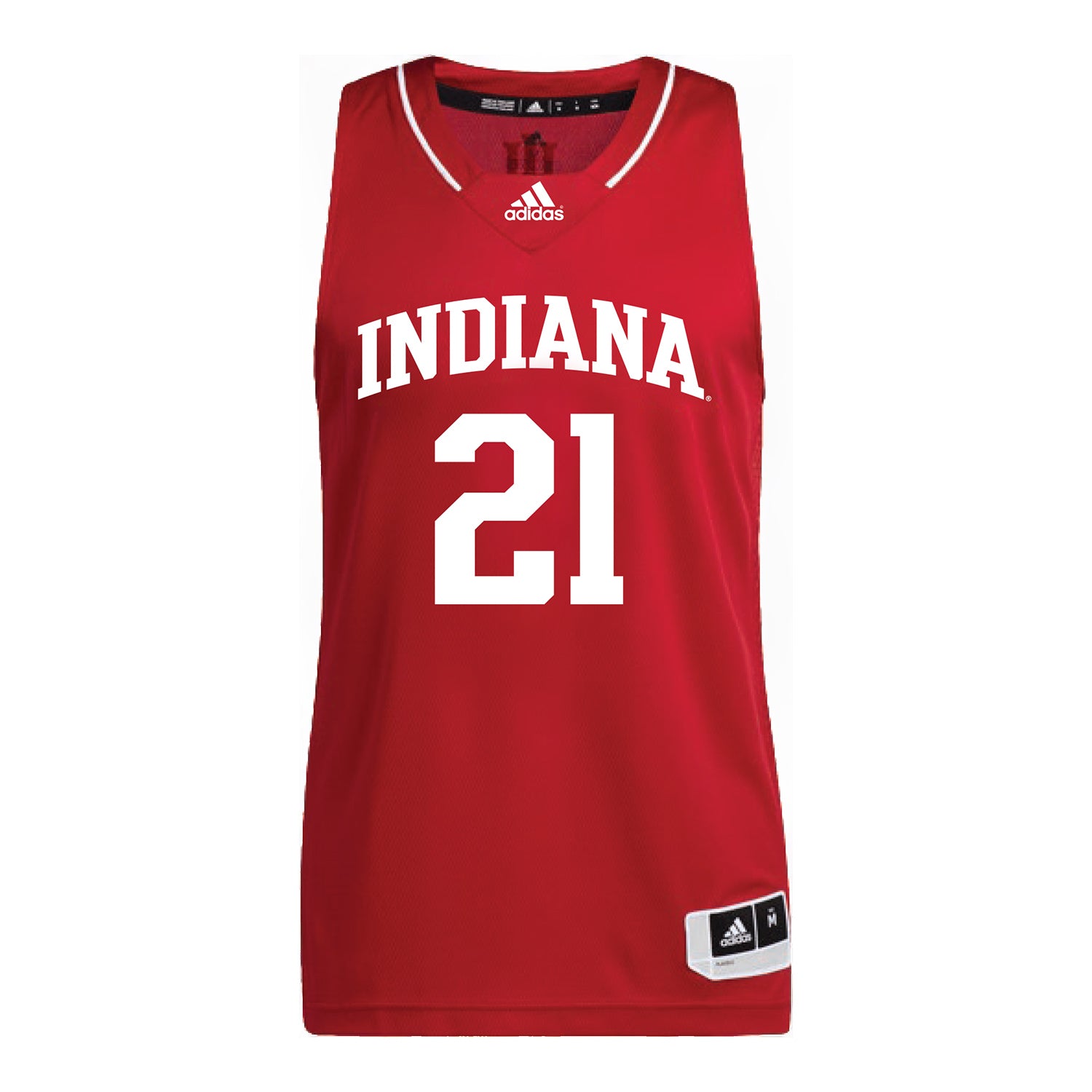 Indiana Hoosiers Adidas #21 Drew Snively Student Athlete Crimson Basketball Jersey - Front View