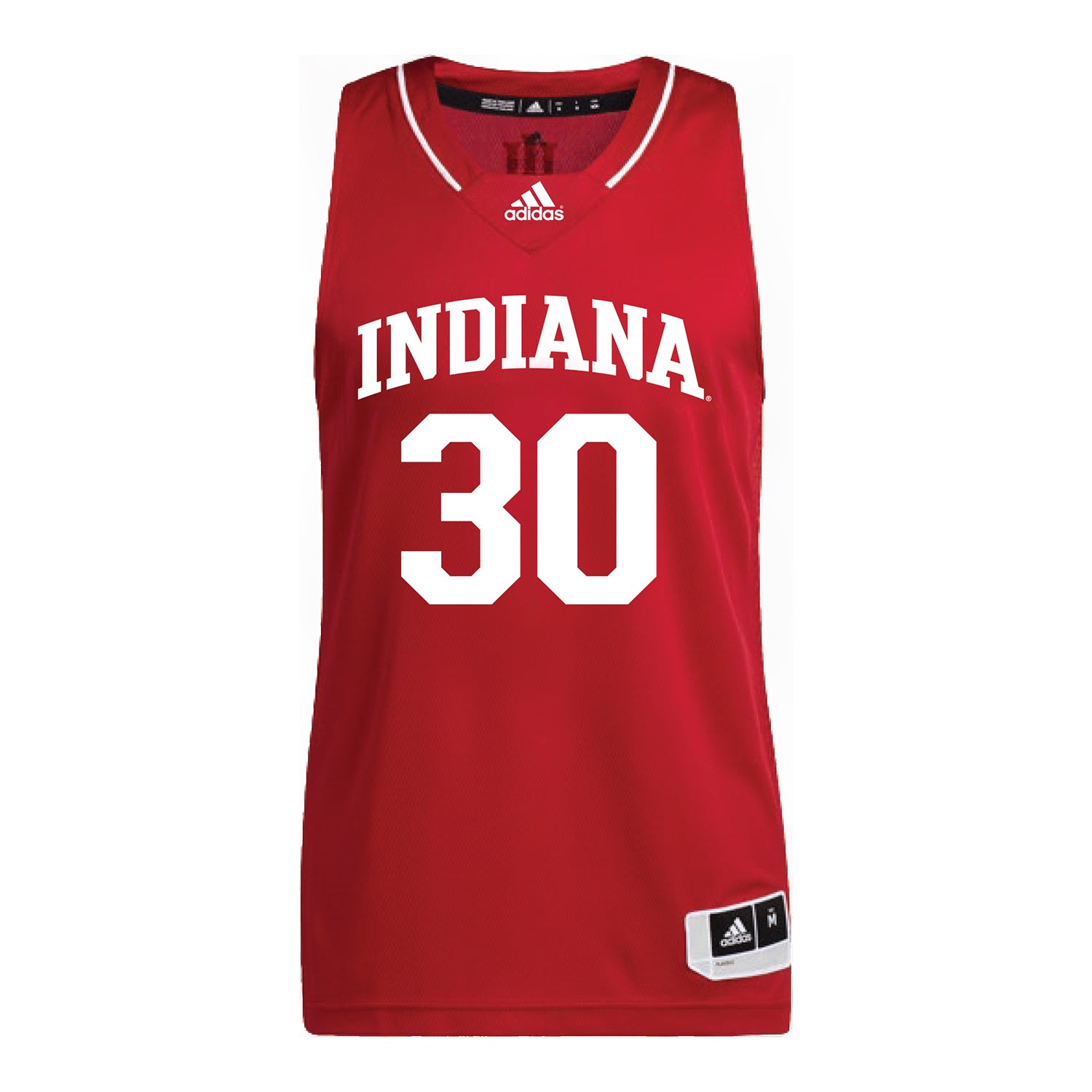 Indiana Hoosiers Adidas #30 Ian Stephens Student Athlete Crimson Basketball Jersey - Front View