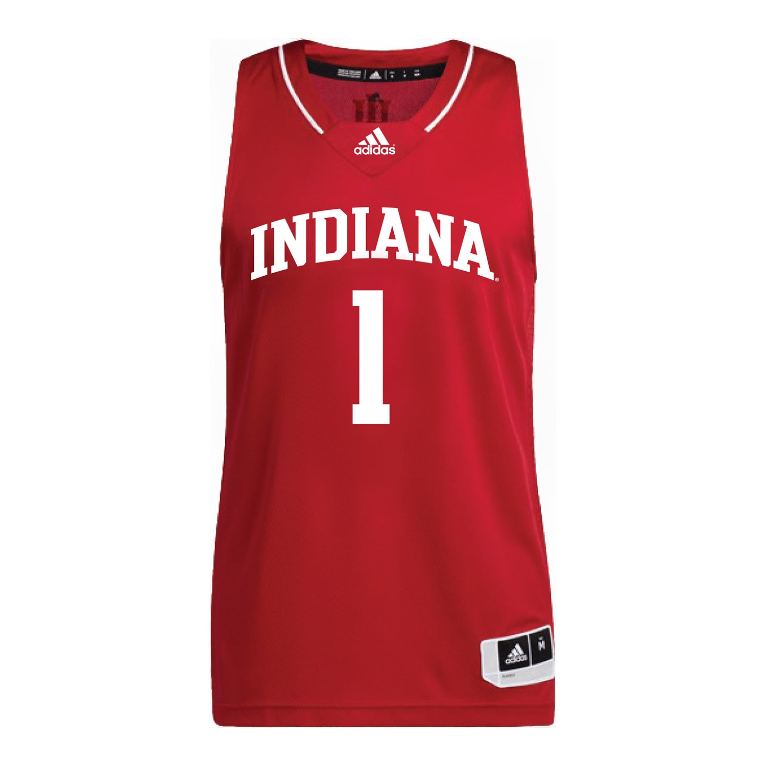 Indiana Hoosiers Adidas #1 Phoenix Stotjin Student Athlete Crimson Basketball Jersey - Front View