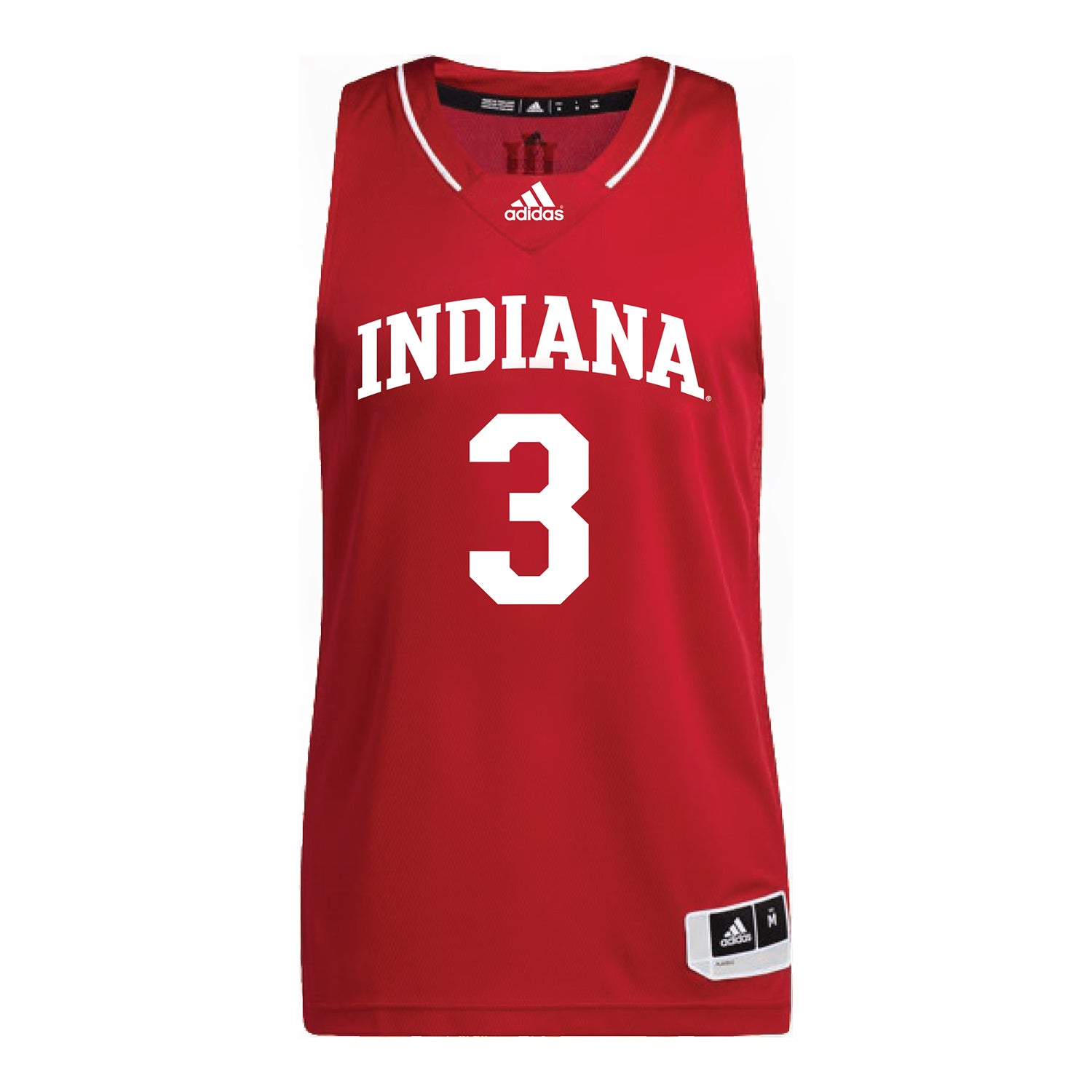 Indiana Hoosiers Adidas #3 Maya Makalusky Student Athlete Crimson Basketball Jersey - Front View