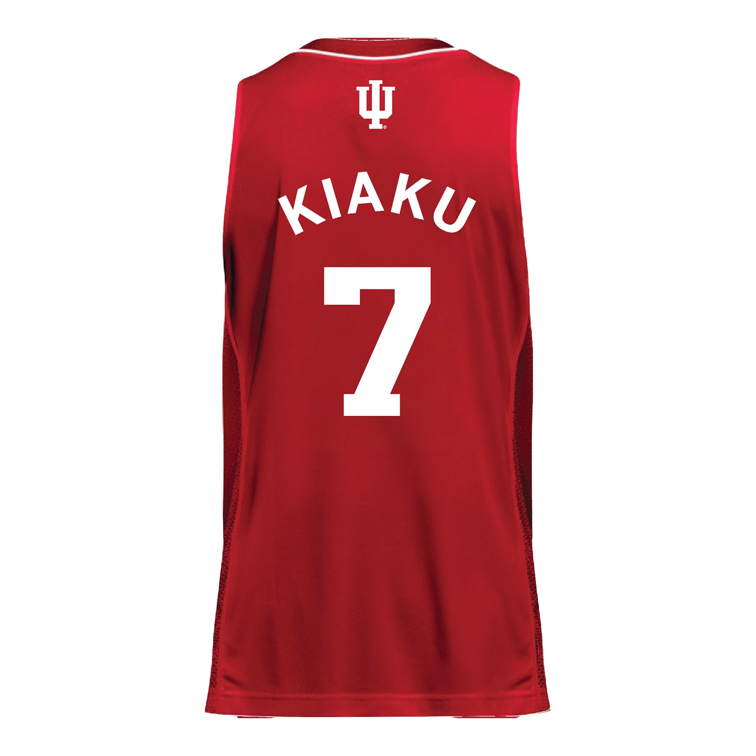 Indiana Hoosiers Adidas #7 Jerni Kiaku Student Athlete Crimson Basketball Jersey - Back View