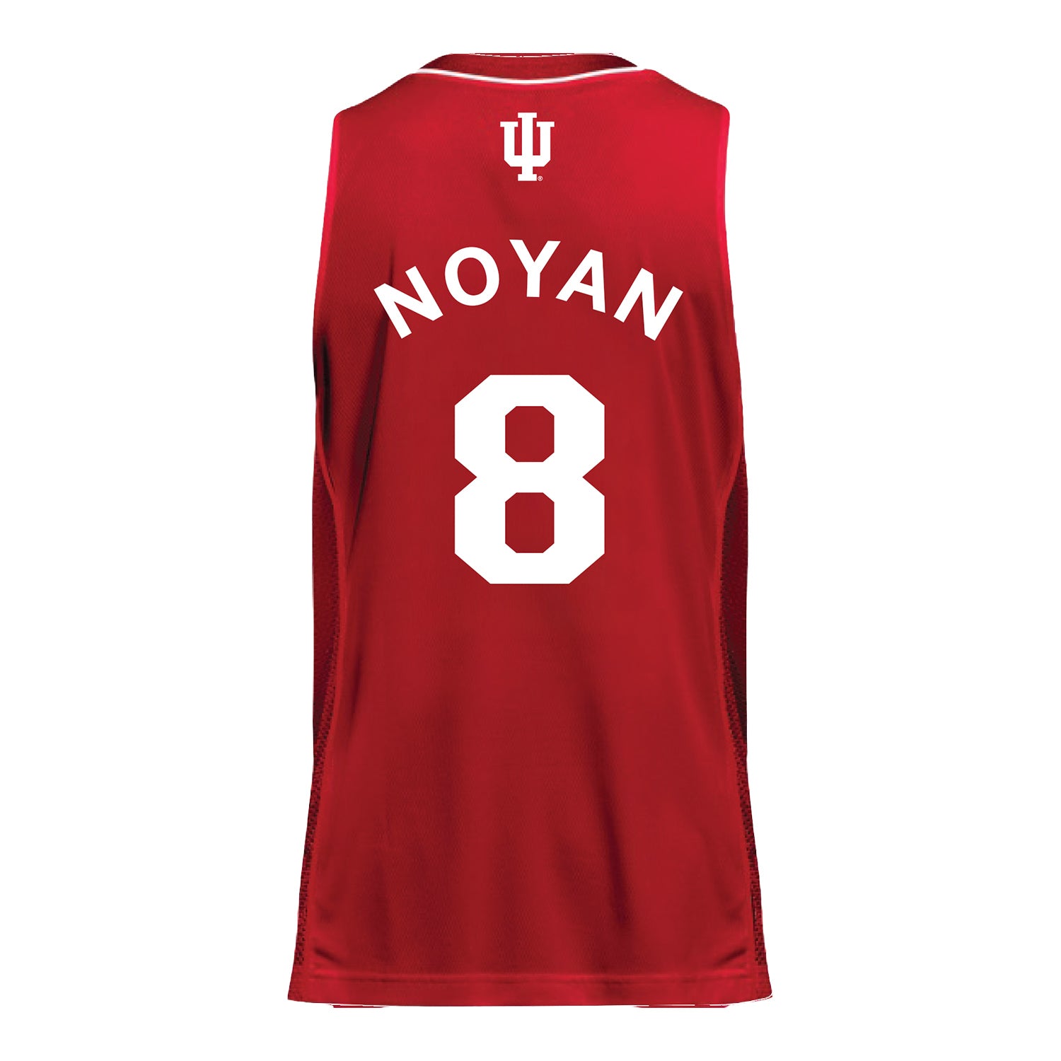 Indiana Hoosiers Adidas #8 Edessa Noyan Student Athlete Crimson Basketball Jersey - Back View