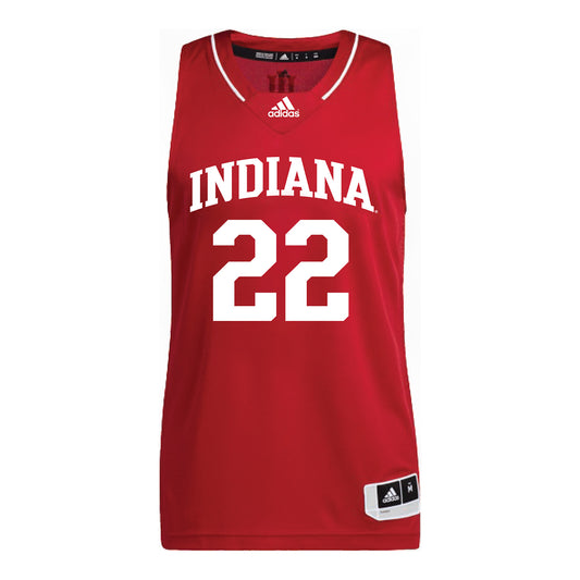 Indiana Hoosiers Adidas #22 Chloe Spreen Student Athlete Crimson Basketball Jersey - Front View