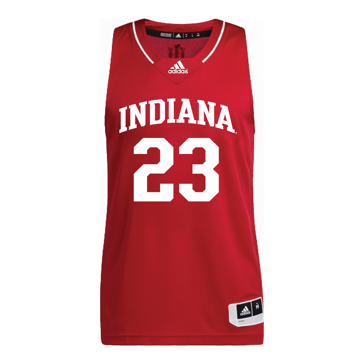 Indiana Hoosiers Adidas #23 Zania Socka-Nguemen Student Athlete Crimson Basketball Jersey - Front View