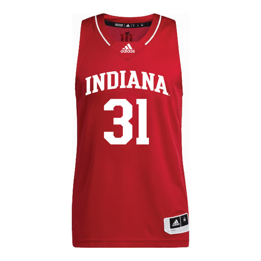 Indiana Hoosiers Adidas #31 Faith Wiseman Student Athlete Crimson Basketball Jersey - Front View