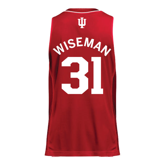Indiana Hoosiers Adidas #31 Faith Wiseman Student Athlete Crimson Basketball Jersey - Back View
