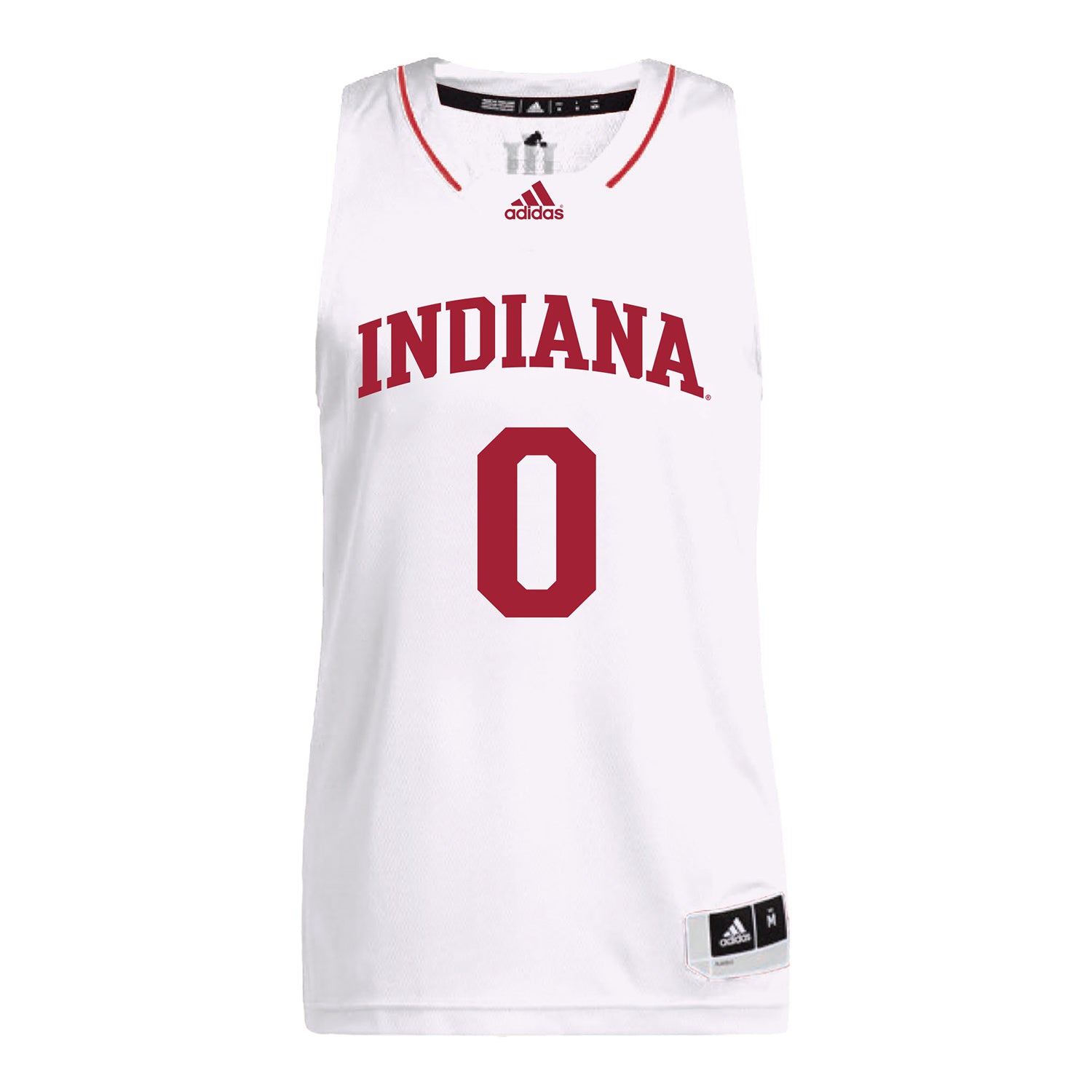 Indiana Hoosiers Adidas #0 Jasai Miles Student Athlete White Basketball Jersey - front View