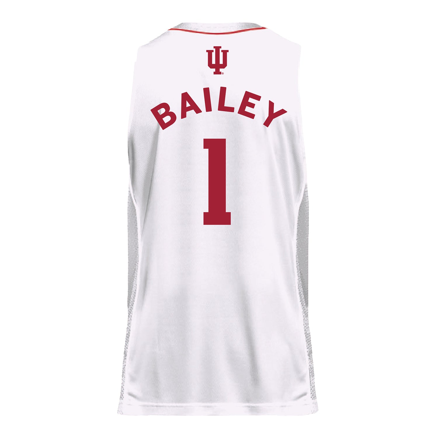 Indiana Hoosiers Adidas #1 Reed Bailey Student Athlete White Basketball Jersey - Back View