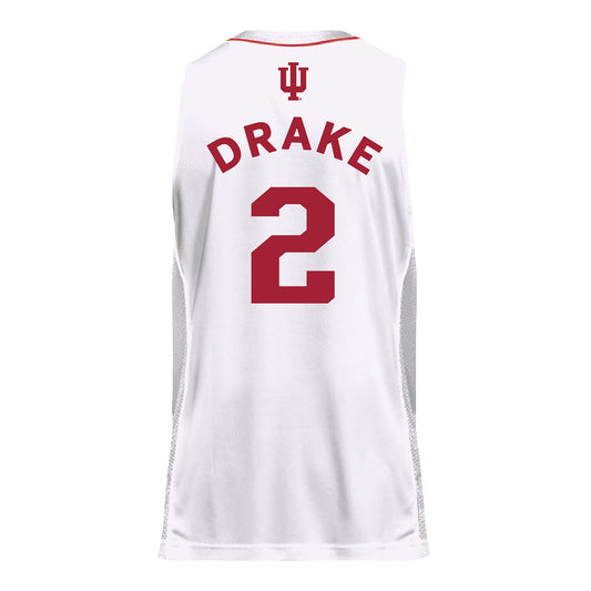 Indiana Hoosiers Adidas #2 Jason Drake Student Athlete White Basketball Jersey - Back View