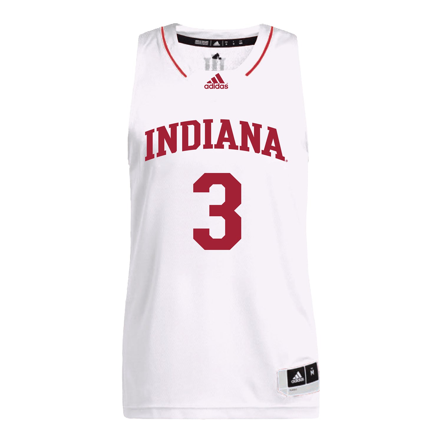 Indiana Hoosiers Adidas #3 Lamar Wilkerson Student Athlete White Basketball Jersey - Front View