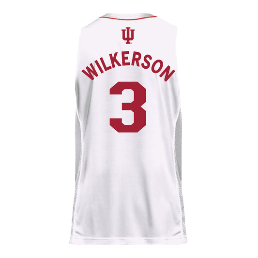 Indiana Hoosiers Adidas #3 Lamar Wilkerson Student Athlete White Basketball Jersey - Back view