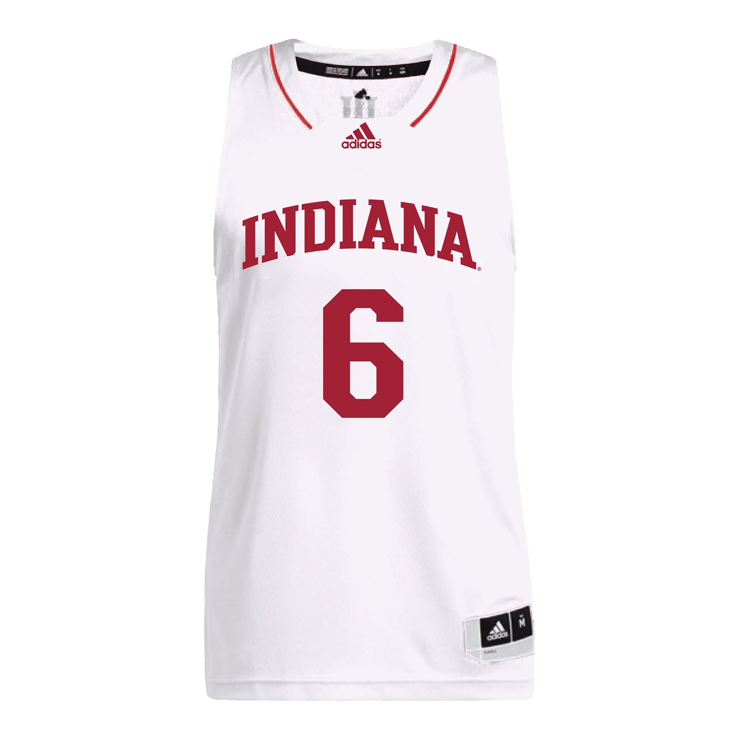 Indiana Hoosiers Adidas #6 Tayton Conerway Student Athlete White Basketball Jersey - Front View
