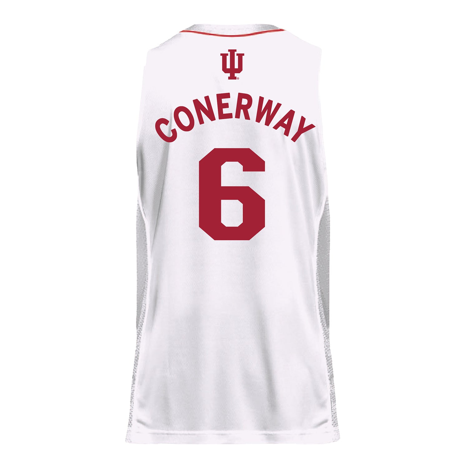 Indiana Hoosiers Adidas #6 Tayton Conerway Student Athlete White Basketball Jersey - Back View