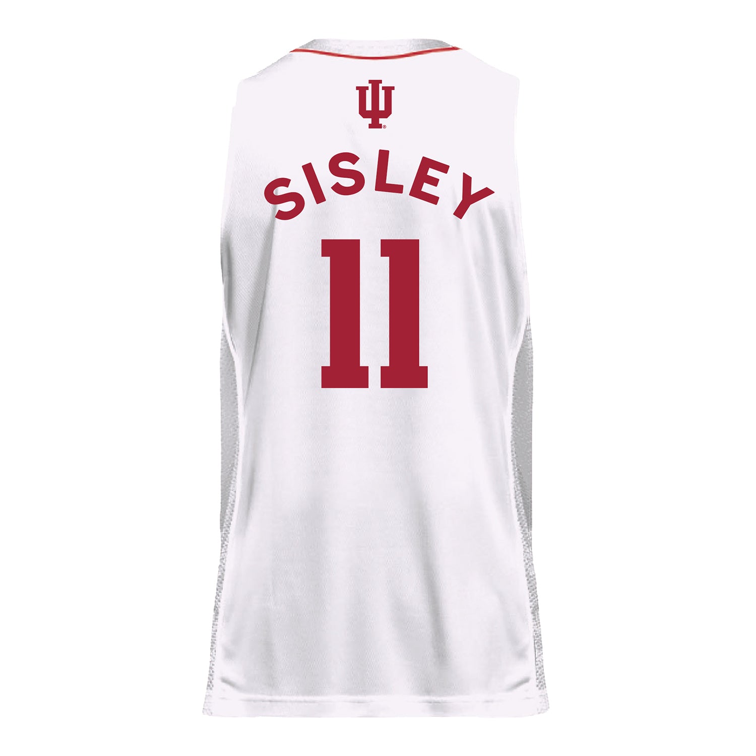 Indiana Hoosiers Adidas #11 Trent Sisley Student Athlete White Basketball Jersey - Back view
