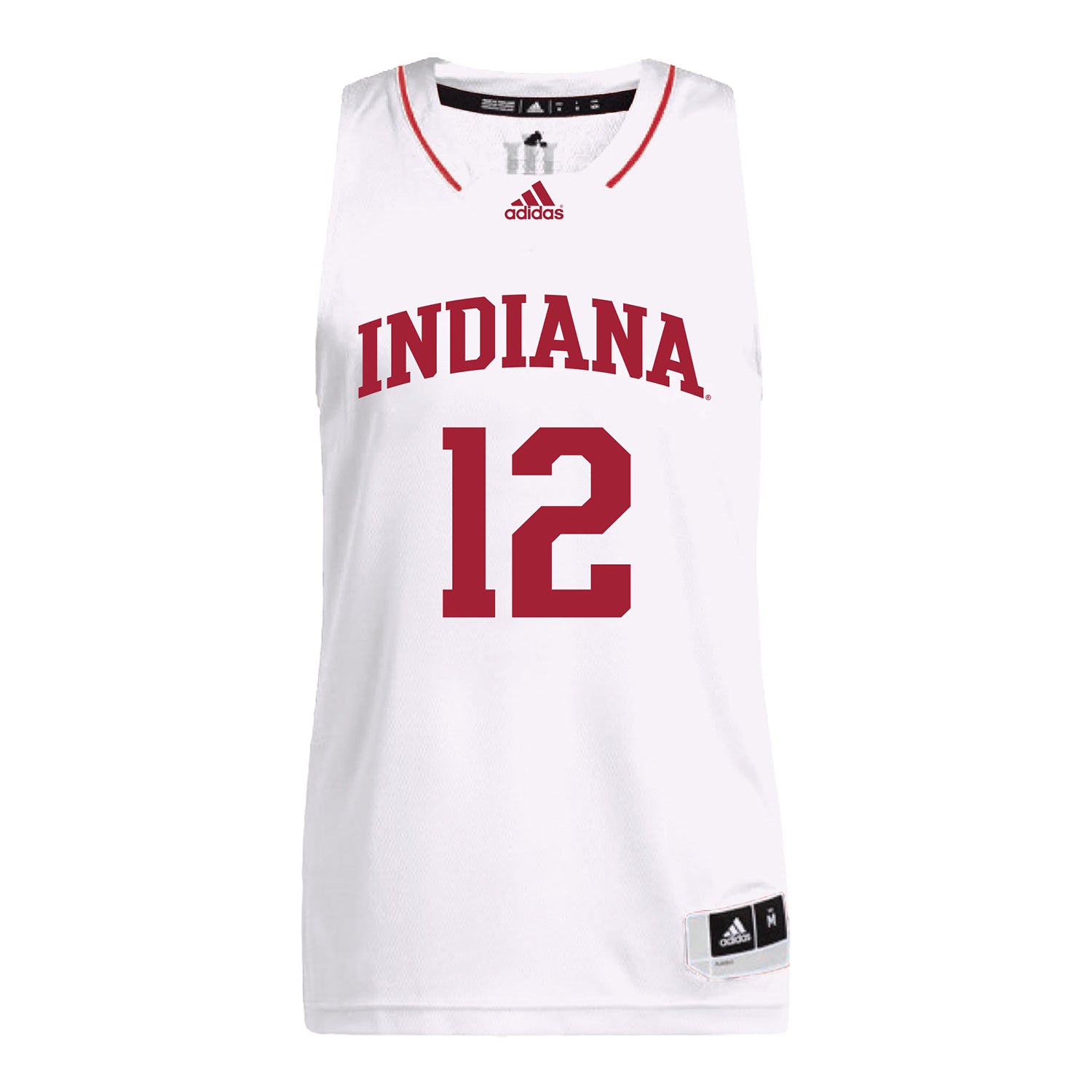 Indiana Hoosiers Adidas #12 Tucker DeVries Student Athlete White Basketball Jersey - front View