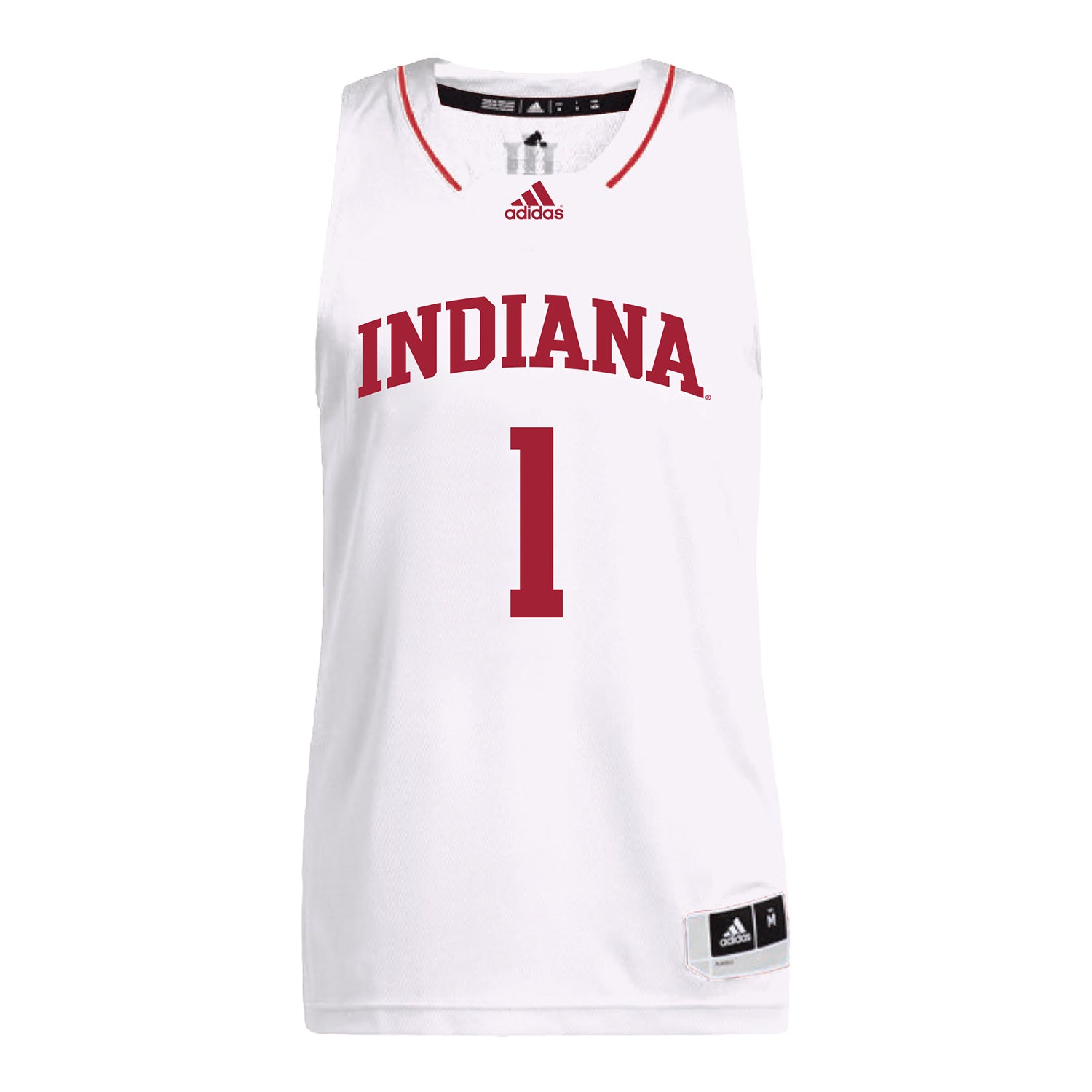 Indiana Hoosiers Adidas #1 Phoenix Stotjin Student Athlete White Basketball Jersey - Front View