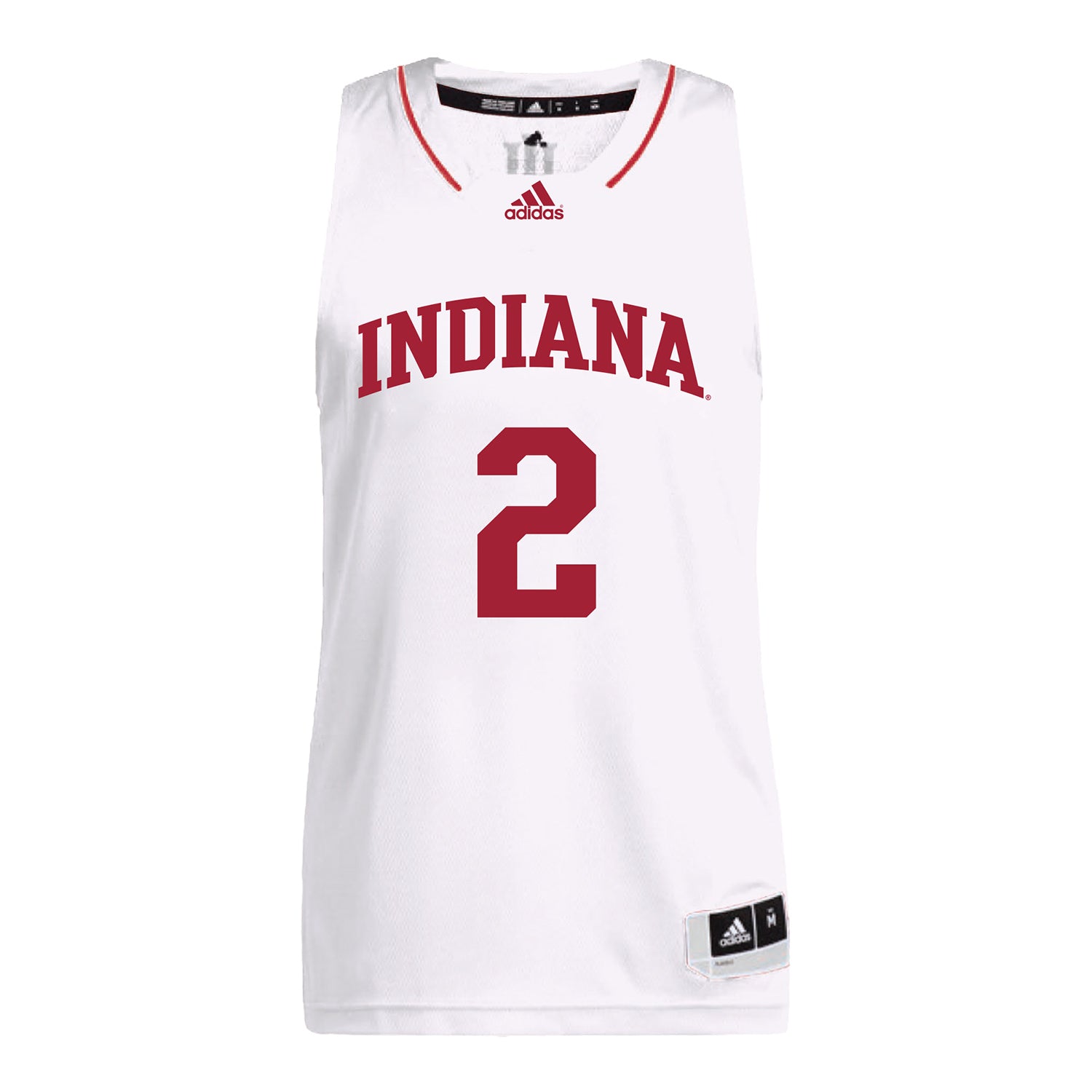 Indiana Hoosiers Adidas #2 Nevaeh Caffey Student Athlete White Basketball Jersey - Front View