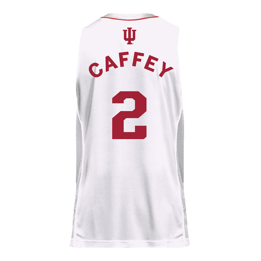 Indiana Hoosiers Adidas #2 Nevaeh Caffey Student Athlete White Basketball Jersey - Back View