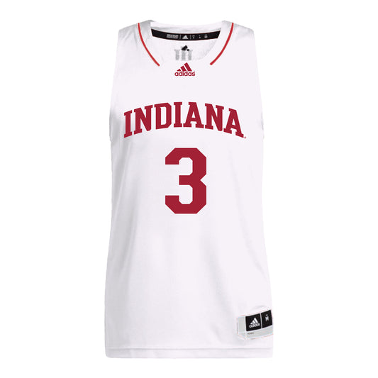 Indiana Hoosiers Adidas #3 Maya Makalusky Student Athlete White Basketball Jersey