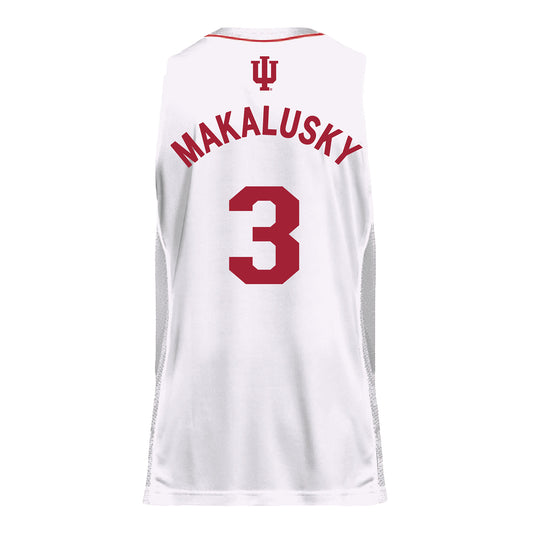 Indiana Hoosiers Adidas #3 Maya Makalusky Student Athlete White Basketball Jersey