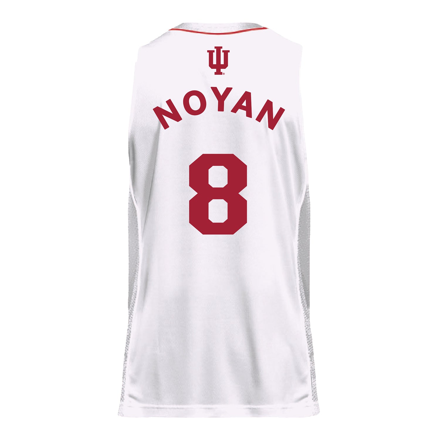 Indiana Hoosiers Adidas #8 Edessa Noyan Student Athlete White Basketball Jersey - Back view