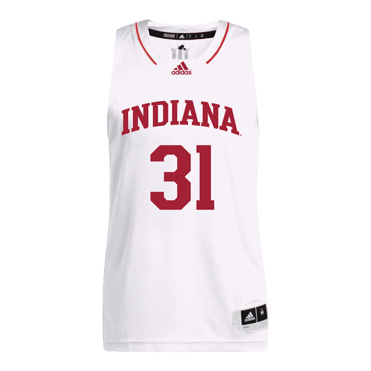 Indiana Hoosiers Adidas #31 Faith Wiseman Student Athlete White Basketball Jersey - Front View