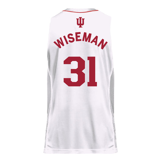 Indiana Hoosiers Adidas #31 Faith Wiseman Student Athlete White Basketball Jersey - Back view