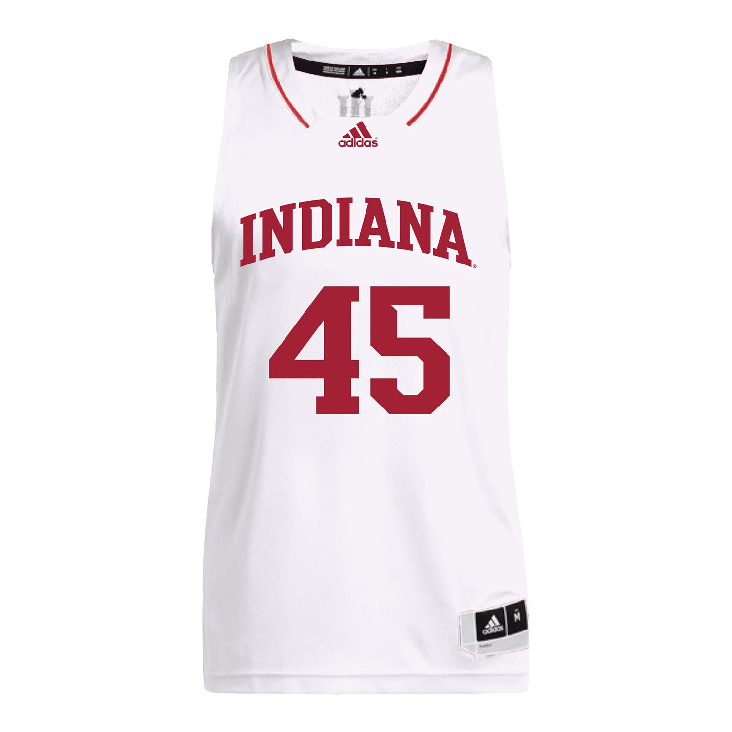 Indiana Hoosiers Adidas #45 Jade Ondineme Student Athlete White Basketball Jersey - Front View