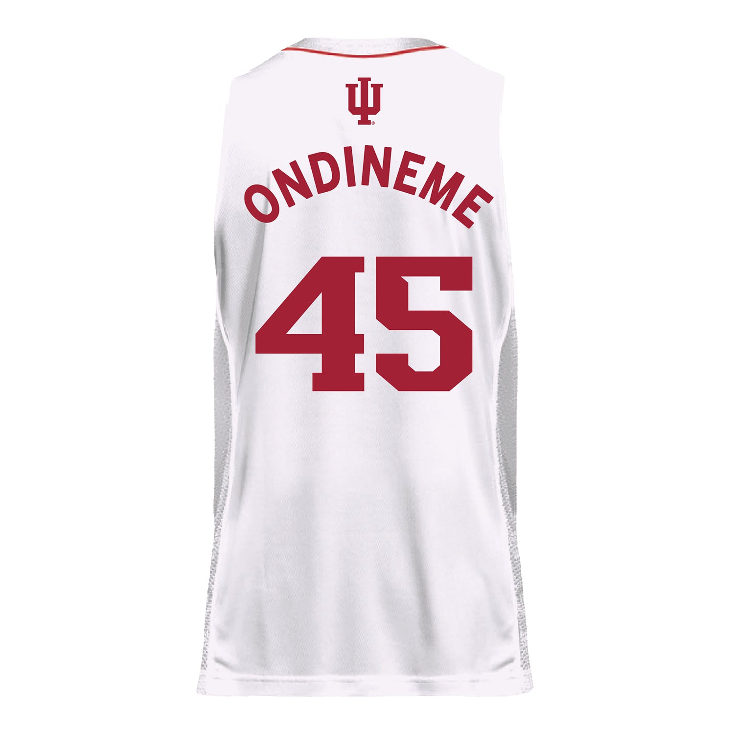Indiana Hoosiers Adidas #45 Jade Ondineme Student Athlete White Basketball Jersey - Back view