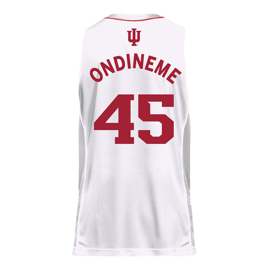 Indiana Hoosiers Adidas #45 Jade Ondineme Student Athlete White Basketball Jersey - Back view