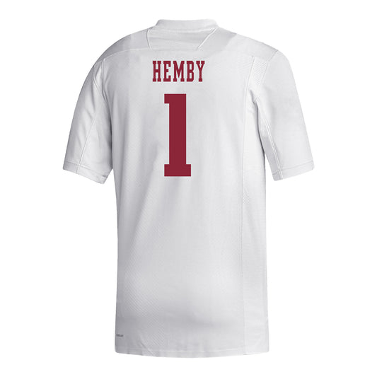 Indiana Hoosiers Adidas #1 Roman Hemby Student Athlete White Football Jersey