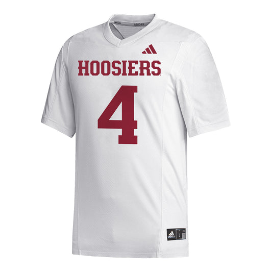 Indiana Hoosiers Adidas #4 Aiden Fisher Student Athlete White Football Jersey