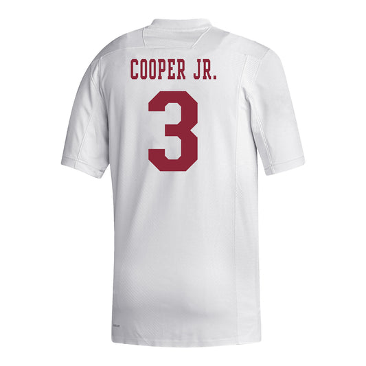 Indiana Hoosiers Adidas #3 Omar Cooper Jr. Student Athlete White Football Jersey
